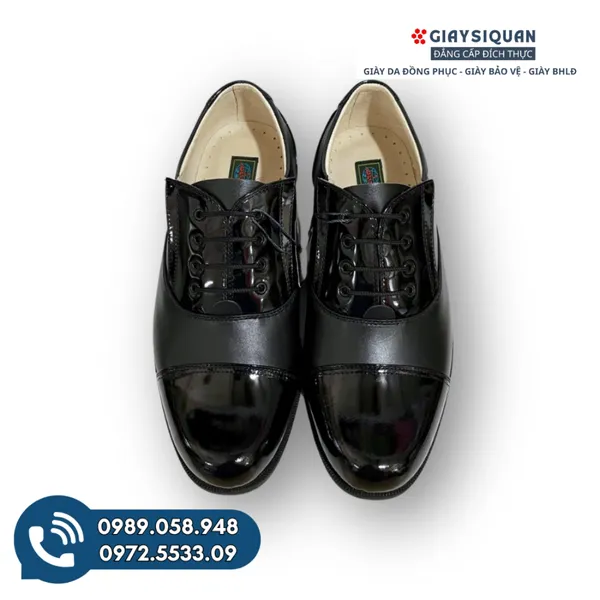 Giày Da Nam Công Ty CP 32 Mã 32M-28C ” Kiểu Giày Sĩ Quan Cấp Tá Da Mũi Gót Bóng