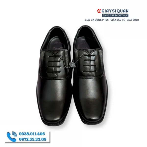 GIÀY DA NAM CAO CẤP LÀM TỪ CHẤT LIỆU DA CỪU MỊN MÀNG, ĐẾ HƠI ÊM ÁI PHONG CÁCH SANG TRỌNG LỊCH LÃM, MÀU ĐEN MÃ 729A