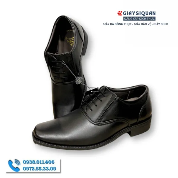 GIÀY DA NAM CAO CẤP LÀM TỪ CHẤT LIỆU DA CỪU MỊN MÀNG, ĐẾ HƠI ÊM ÁI PHONG CÁCH SANG TRỌNG LỊCH LÃM, MÀU ĐEN MÃ 729A