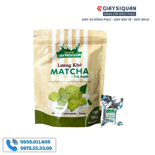 LƯƠNG KHÔ MATCHA TRÀ XANH - 180G/BỊCH