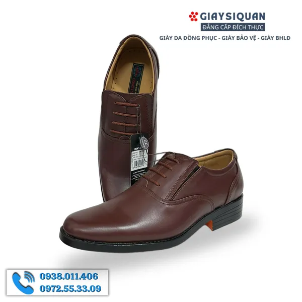 GIÀY DA NAM CÔNG SỞ ASECO 32 535 NÂU