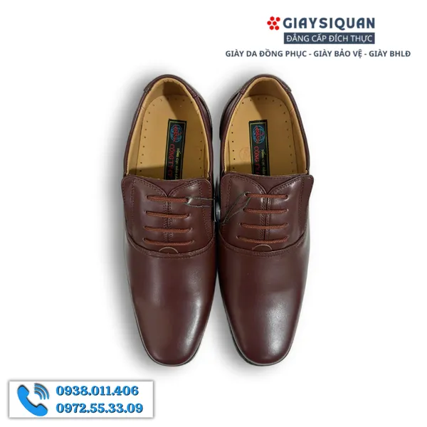 GIÀY DA NAM CÔNG SỞ ASECO 32 535 NÂU