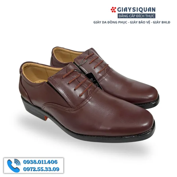 GIÀY DA NAM CÔNG SỞ ASECO 32 535 NÂU