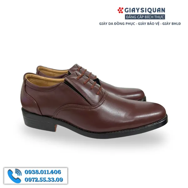 GIÀY DA NAM CÔNG SỞ ASECO 32 535 NÂU