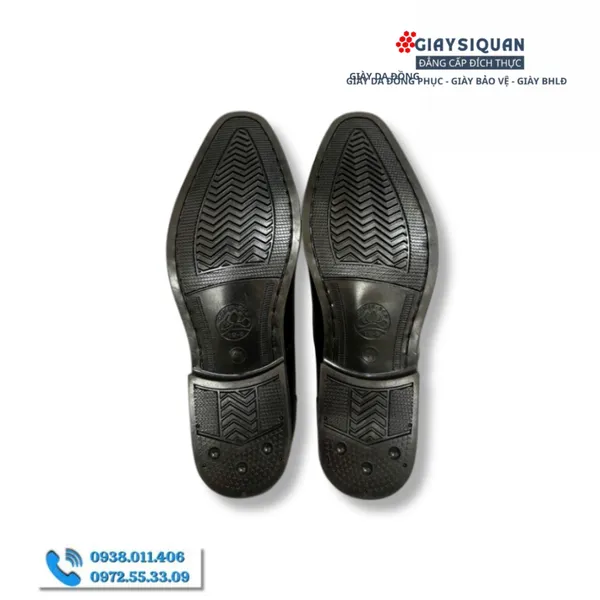 Giày Nam Da Thật Màu Đen, Kiểu Dây Buộc Công Ty 19/5