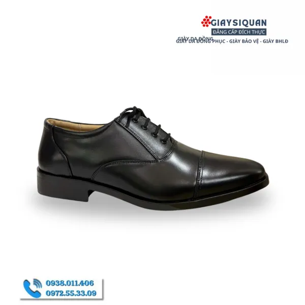 Giày Nam Da Thật Màu Đen, Kiểu Dây Buộc Công Ty 19/5