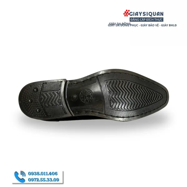 Giày Nam Da Thật Màu Đen, Kiểu Dây Buộc Công Ty 19/5