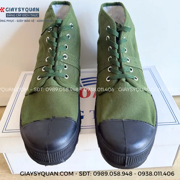 Giày Vải Bộ Đội Cao Cổ - Giày Đi Rừng Làm Vườn Cổ Cao Giá Rẻ Bền Chắc