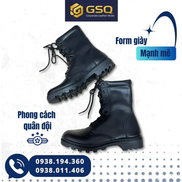 Giày Bốt Da Nam Cao Cổ ASECO 32 Mã 355H – Bền Bỉ, Chắc Chân, Phong Cách Sỹ Quan