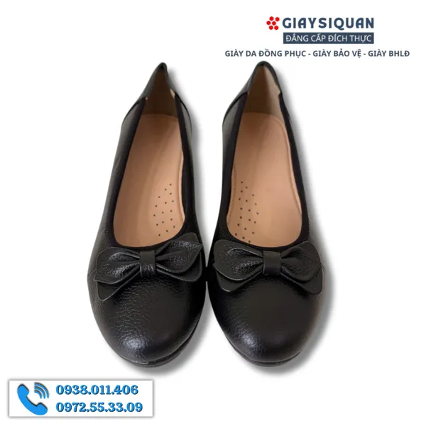 Giày Búp Bê Đế Xuồng Cao 4cm – Giày Đồng Phục Khách Sạn, Nhà Hàng Thanh Lịch, Êm Chân