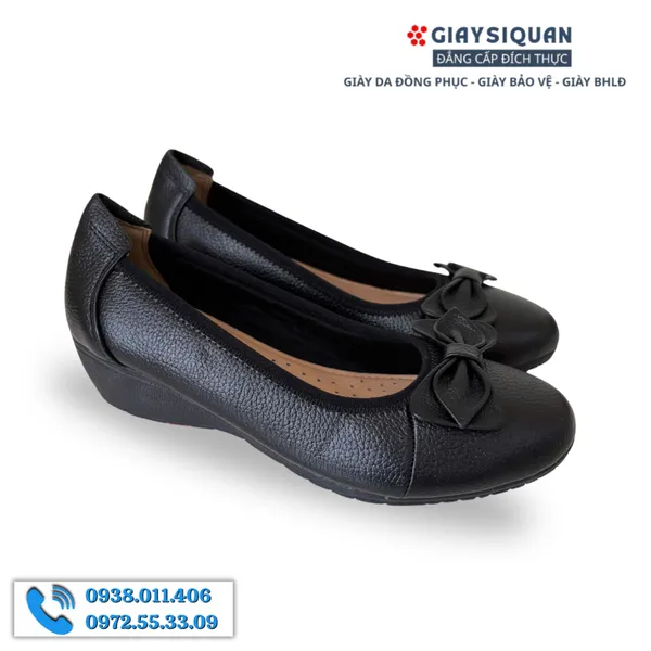 Giày Búp Bê Đế Xuồng Cao 4cm – Giày Đồng Phục Khách Sạn, Nhà Hàng Thanh Lịch, Êm Chân