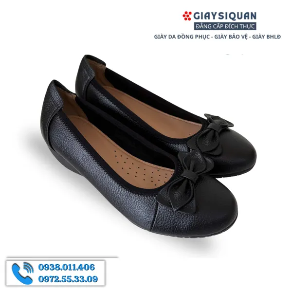 Giày Búp Bê Đế Xuồng Cao 4cm – Giày Đồng Phục Khách Sạn, Nhà Hàng Thanh Lịch, Êm Chân