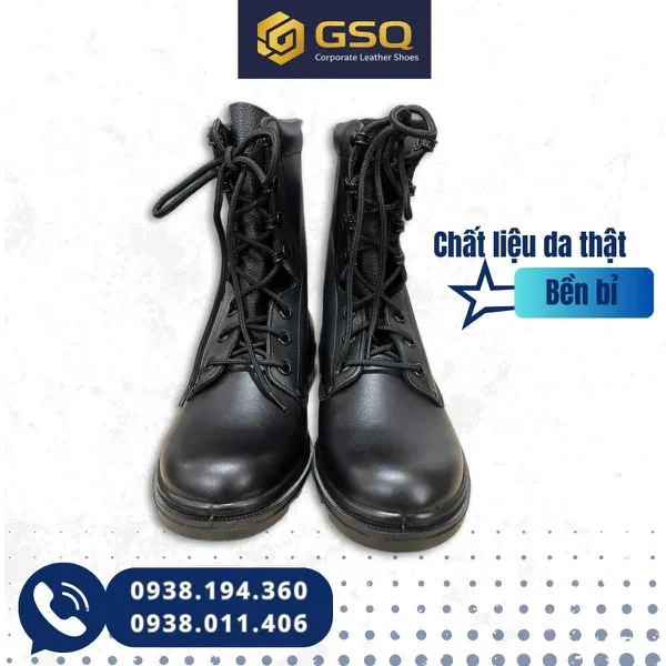 Giày Bốt Da Nam Cao Cổ ASECO 32 Mã 355H – Bền Bỉ, Chắc Chân, Phong Cách Sỹ Quan