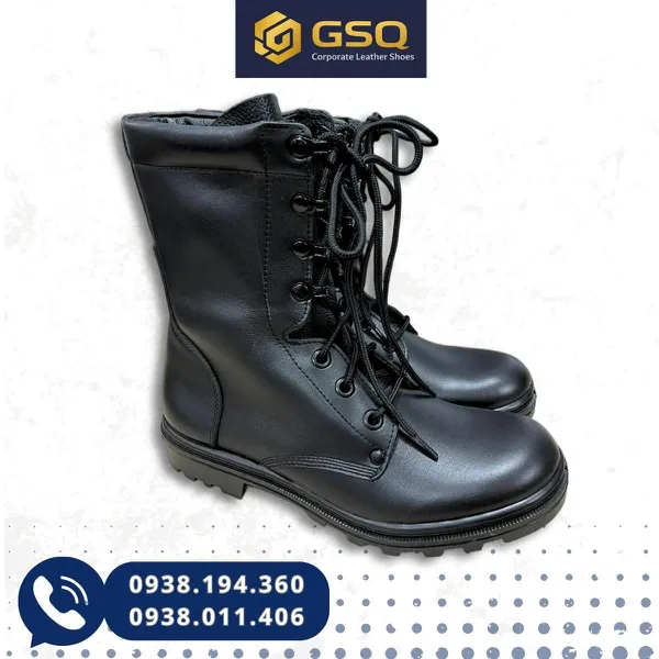 Giày Bốt Da Nam Cao Cổ ASECO 32 Mã 355H – Bền Bỉ, Chắc Chân, Phong Cách Sỹ Quan