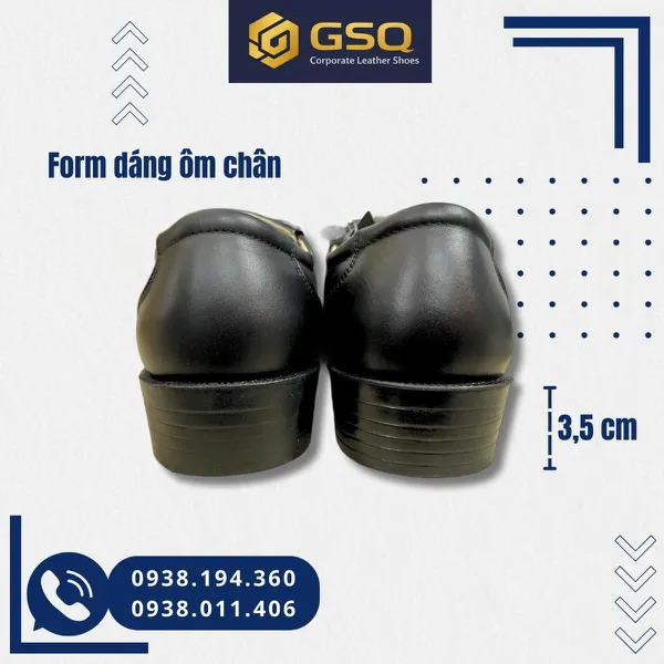 Giày Da Nam Aseco 32 Mã 608 – Kiểu Dáng Sỹ Quan Cấp Tá, Có Size Ngoại Cỡ 45-46