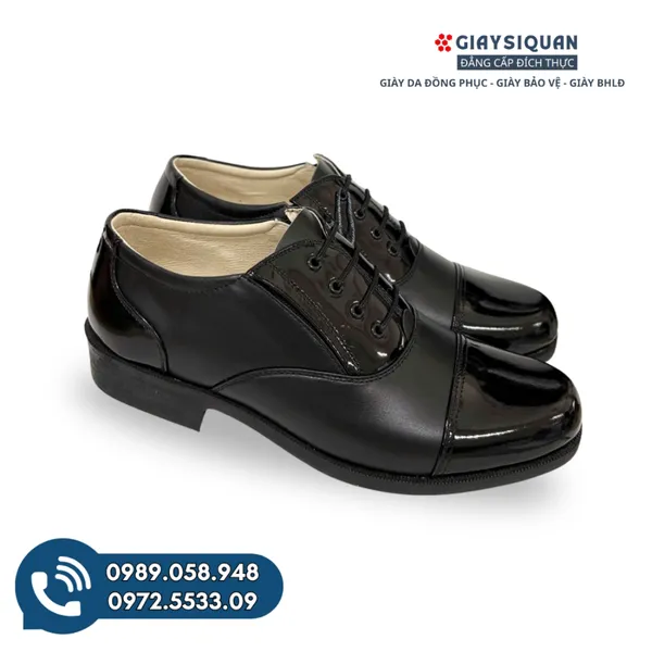 Giày Da Nam Công Ty CP 32 Mã 32M-28C ” Kiểu Giày Sĩ Quan Cấp Tá Da Mũi Gót Bóng