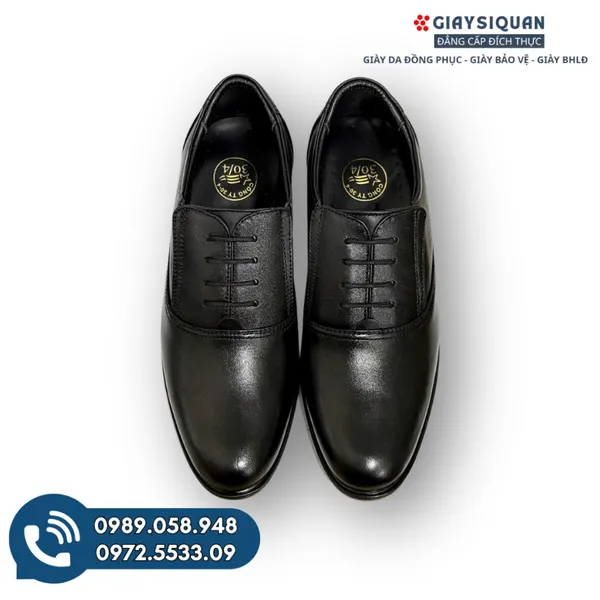 GIÀY DA NAM 406A - DA CAO CẤP, ĐẾ CAO SU MAY ĐẾ