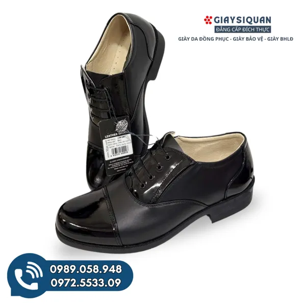Giày Da Nam Công Ty CP 32 Mã 32M-28C ” Kiểu Giày Sĩ Quan Cấp Tá Da Mũi Gót Bóng