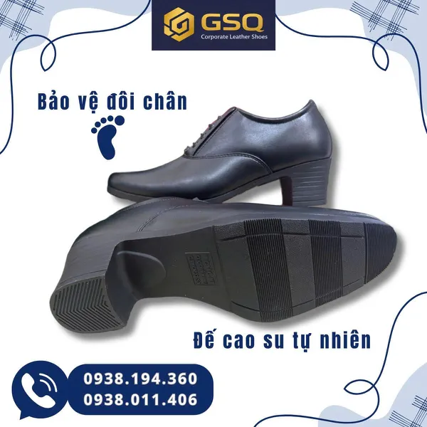 Giày Nữ Công Sở ASECO 32 Cao Gót 5cm – Kín Mũi, Êm Chân