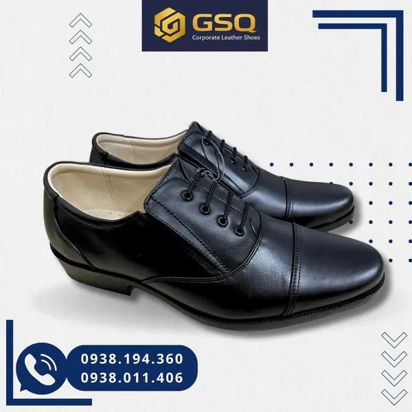 Giày Da Nam Aseco 32 Mã 608 – Kiểu Dáng Sỹ Quan Cấp Tá, Có Size Ngoại Cỡ 45-46