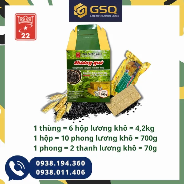 Lương Khô Hương Quê Muối Vừng Dinh Dưỡng - Hộp 700gram