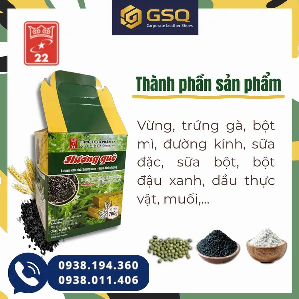 Lương Khô Hương Quê Muối Vừng Dinh Dưỡng - Hộp 700gram