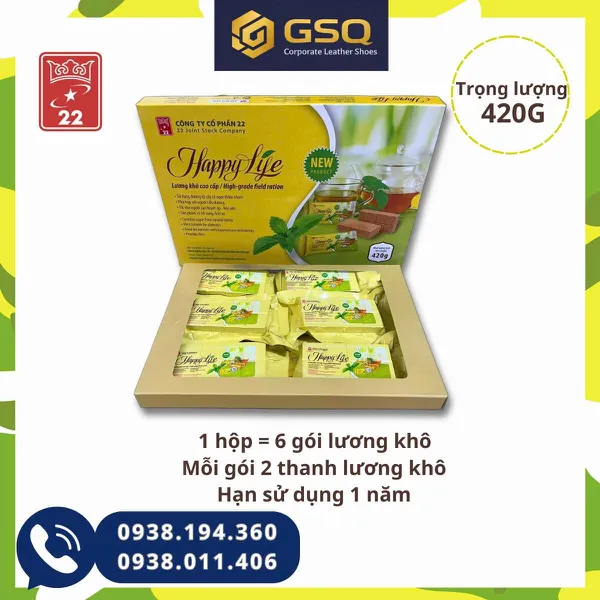 Lương khô eat cleanLương Khô Ăn Kiêng Happy Life 420g – Dành Cho Người Tiểu Đường, Cao Huyết Áp, Eat Clean