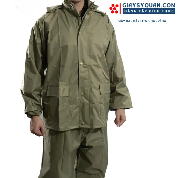 ÁO MƯA BỘ MÀU CỎ ÚA, CHẤT LIỆU DÀY DẶN, KIỂU DÁNG THUẬN TIỆN