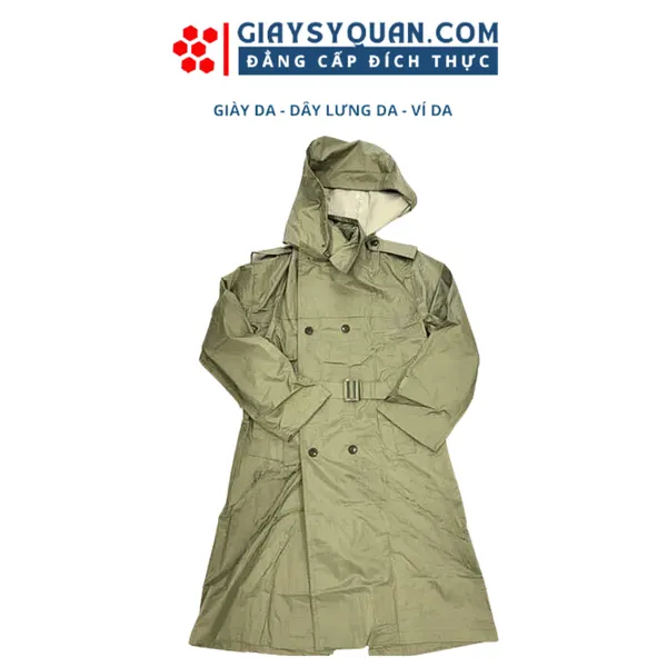 ÁO MƯA MĂNG TÔ MÀU VÀNG OLIVE DÀY DẶN, CHE CHẮN TOÀN THÂN