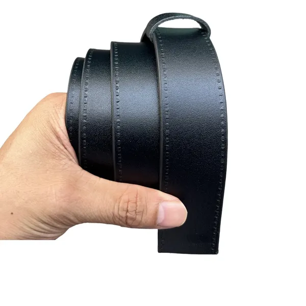 DÂY LƯNG DA THẬT NAM KHÔNG ĐẦU KHÓA BẢN 3,3 CM, DA NGUYÊN MIẾNG