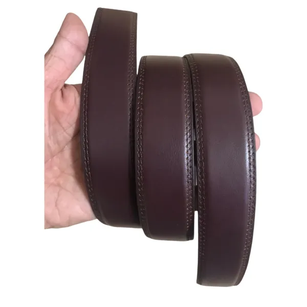 DÂY LƯNG NAM DA THẬT, HAI ĐƯỜNG CHỈ MAY, KHÔNG ĐẦU KHÓA BẢN 3,5 CM