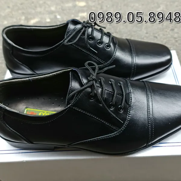 Giày Da bảo vệ vệ sĩ an ninh, giày da đồng phục nhân viên