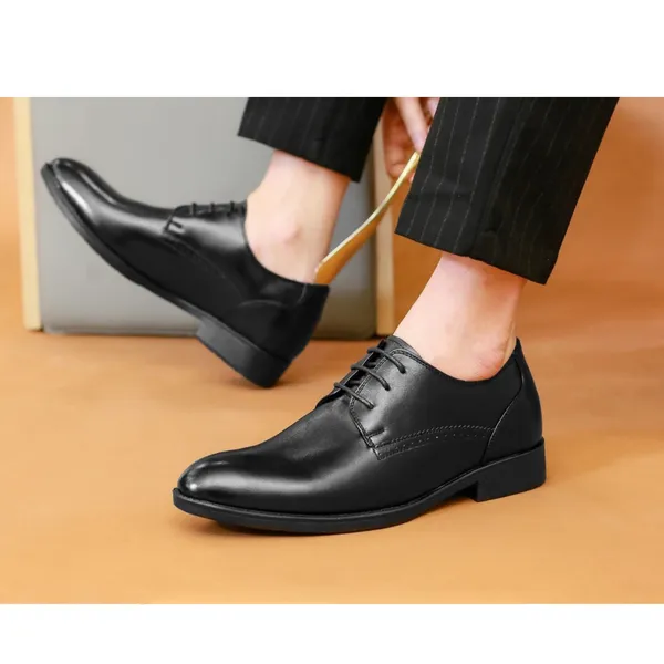 GIÀY DA CÔNG SỞ TĂNG CHIỀU CAO GC02 ĐEN