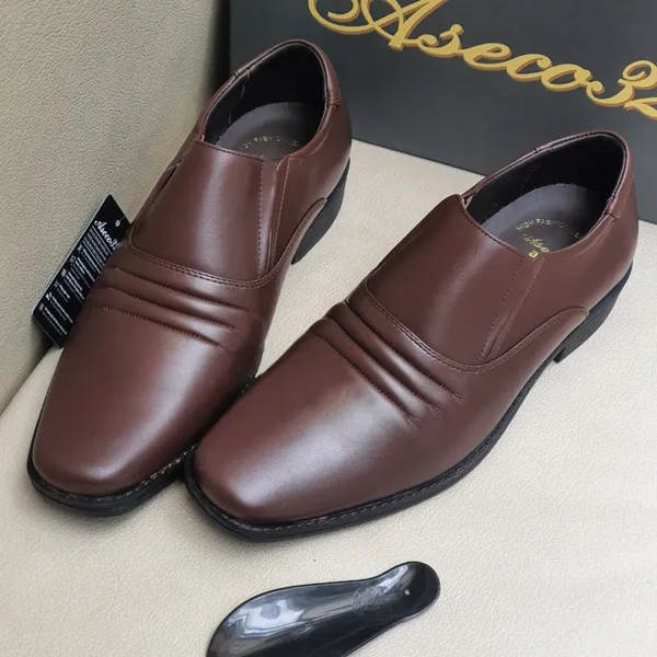 GIÀY LƯỜI CAO CẤP DA CỪU ĐẾ HƠI ASECO 32MÃ 714AIR - NÂU