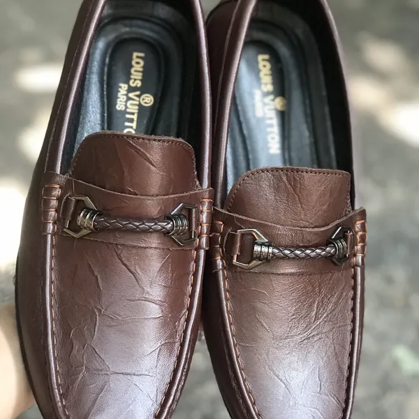 GIÀY MỌI NAM DA BÒ NÂU