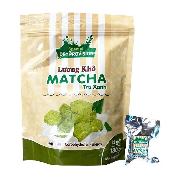 LƯƠNG KHÔ MATCHA TRÀ XANH - 180G/BỊCH