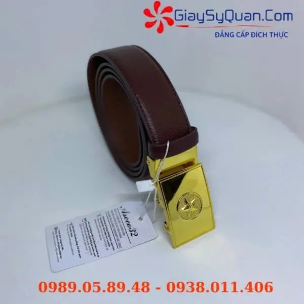 THẮT LƯNG DA NAM CAO CẤP – 003 (KIỂU QUÂN ĐỘI CẤP TƯỚNG), CHẤT LIỆU BỀN BỈ, KHÔNG BONG TRÓC HAY ĐỨT GÃY