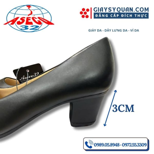 GIÀY TIẾP VIÊN HÀNG KHÔNG – 058, DA THẬT MỀM MẠI, ÊM ÁI, ĐẾ CAO SU CHỐNG TRƯỢT, KHÔNG GÂY ĐAU CHÂN
