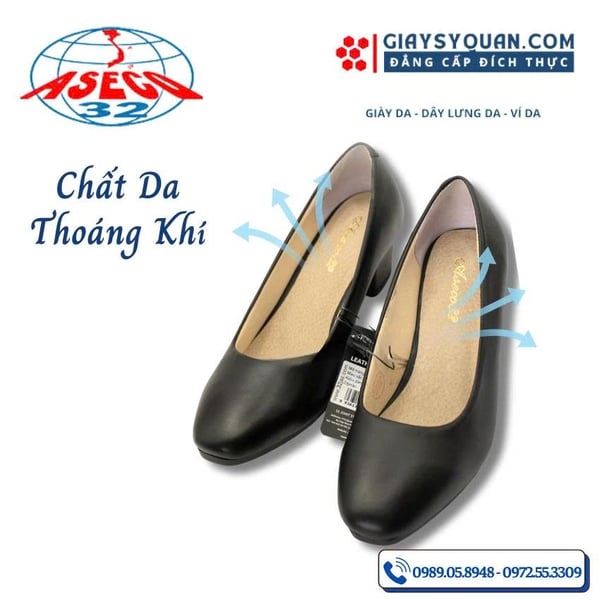 GIÀY TIẾP VIÊN HÀNG KHÔNG – 058, DA THẬT MỀM MẠI, ÊM ÁI, ĐẾ CAO SU CHỐNG TRƯỢT, KHÔNG GÂY ĐAU CHÂN
