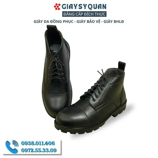 Giày Boot Nam Thấp Cổ Da Thật Đế Cao Su – Phong Cách Mạnh Mẽ, Bền Bỉ Theo Thời Gian