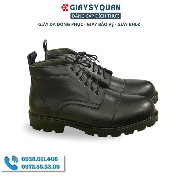 Giày Boot Nam Thấp Cổ Da Thật Đế Cao Su – Phong Cách Mạnh Mẽ, Bền Bỉ Theo Thời Gian