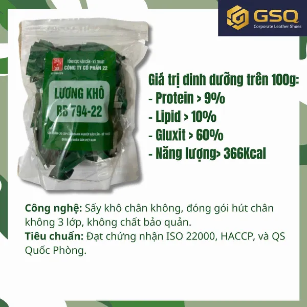 Lương Khô BB 794 – Công Ty CP 22 | Giải Pháp Dinh Dưỡng Gọn Nhẹ, Tiện Lợi