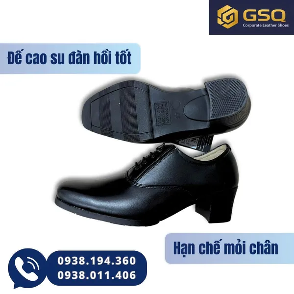 Giày Da Nữ Cao 5cm ASECO 32 Mã 607 – Thanh Lịch, Bền Đẹp, Chuẩn Phong Cách Công Sở