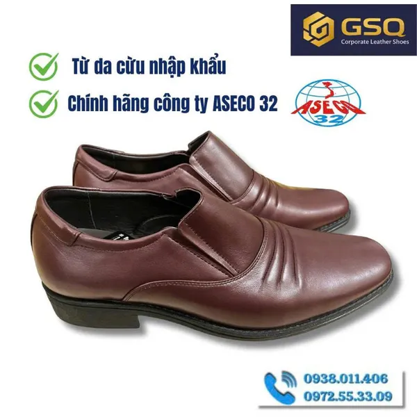 Giày Lười Da Cừu Đế Hơi ASECO 32 Mã 714AIR: Đẳng Cấp, Êm Ái Cho Quý Ông