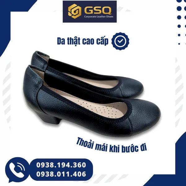 Giày Búp Bê Đồng Phục Nữ Cao 5cm Da Thật – Lựa Chọn Hoàn Hảo Cho Nhà Hàng, Khách Sạn