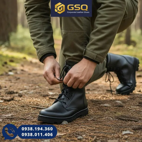 Giày Bốt Da Nam Cao Cổ ASECO 32 Mã 355H – Bền Bỉ, Chắc Chân, Phong Cách Sỹ Quan