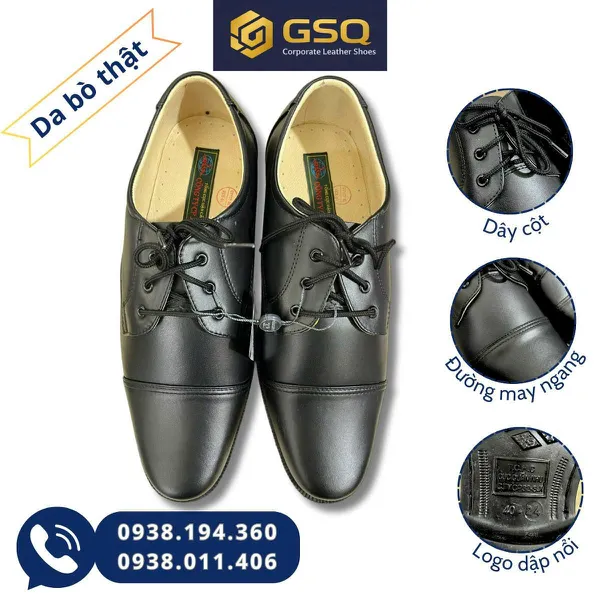 Giày Kiểu Úy Quân Đội ASECO 32 – Mã 05M – Giày Da Nam Công Sở Bền Chắc, Sang Trọng, Lịch Thiệp