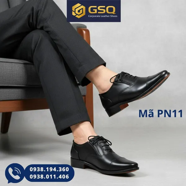 Giày Da Nam Cao Cấp PN11 – Giày Chính Hãng Công Ty Phương Nam 19/5