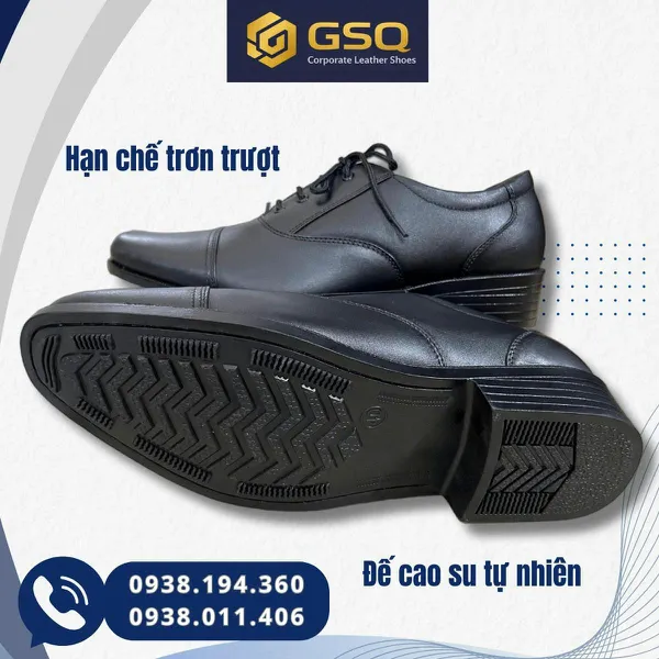 Giày Da Nam Mã 102 – Da Bò, Có Khâu Đế, Bảo Hành 12 Tháng