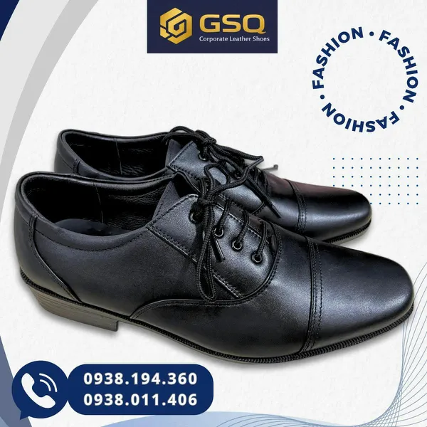 Giày Da Nam Mã 102 – Da Bò, Có Khâu Đế, Bảo Hành 12 Tháng